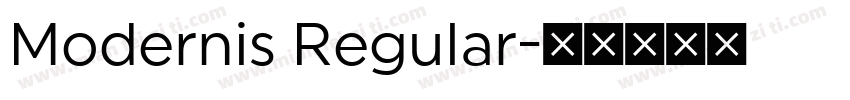 Modernis Regular字体转换